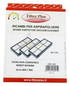 Filter Plus Vacuum Cleaner Filter - Ir15 Hepa Filter 3 Pcs Alt For Roomba 800 - 900
