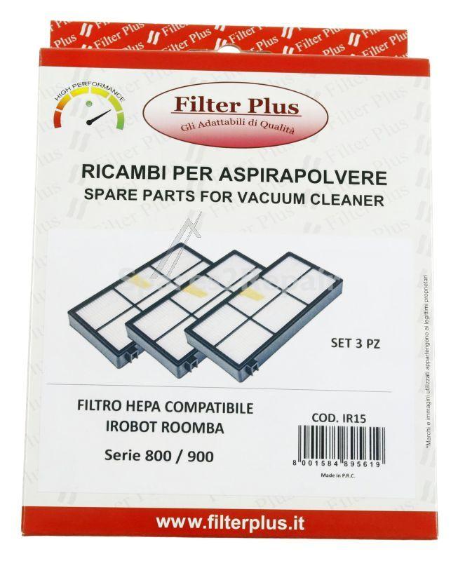 Filter Plus Vacuum Cleaner Filter - Ir15 Hepa Filter 3 Pcs Alt For Roomba 800 - 900
