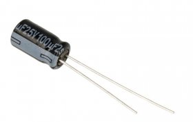Panasonic 25v Radial Electrolytic 105 De - 100uf-25v Elko Radial Pan Capacitor 105° 6 3x11 2mm