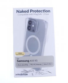 Mobilize Leather Bag Gsm - 29897 Mobilize Magsafe Compatible Naked Protection Case For Samsung Galaxy A55 5g Transparent
