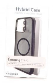 Mobilize Leather Bag Gsm - 80146 Mobilize Magsafe Compatible Hybrid Case Samsung Galaxy S25 5g Black