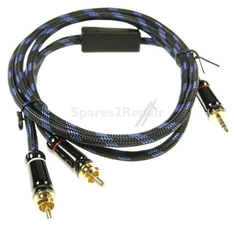 Compatible Phono Plug-jack Plug - Hq Premium Jack Stereo Plug 3 5mm - 2x Phono Plug 1 5m