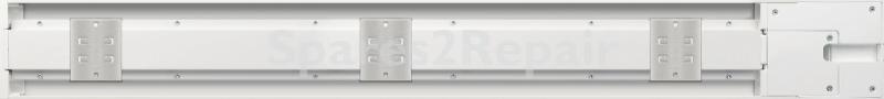 Schwaiger Connection Block - Power-rail Mslw0750 Modular Power Strip White 75cm Vde Anodized Aluminum Incl Mounting Material