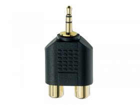 Inakustik Phono Socket/jack Plug Audio - Premium Adapter 3,5 Klinkenstecker - 2x C Kupplung