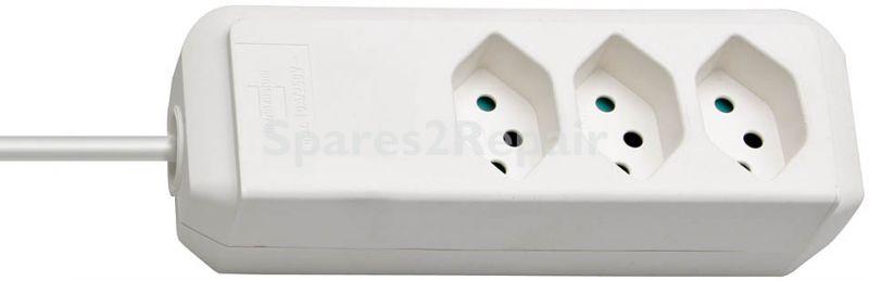 Brennenstuhl Three-way Trailing Socket - Eco-line Steckdosenleiste 3-fach Weiss 2m *ch*