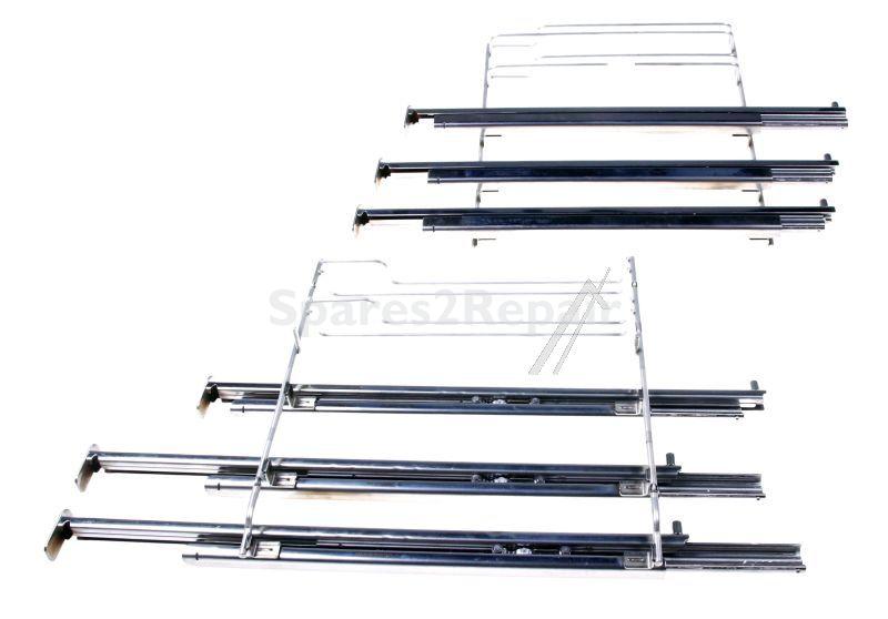 Telescopic Slideout Oven Grills - 17006335 Full Extension Rails 3-fold [Bosch Siemens]