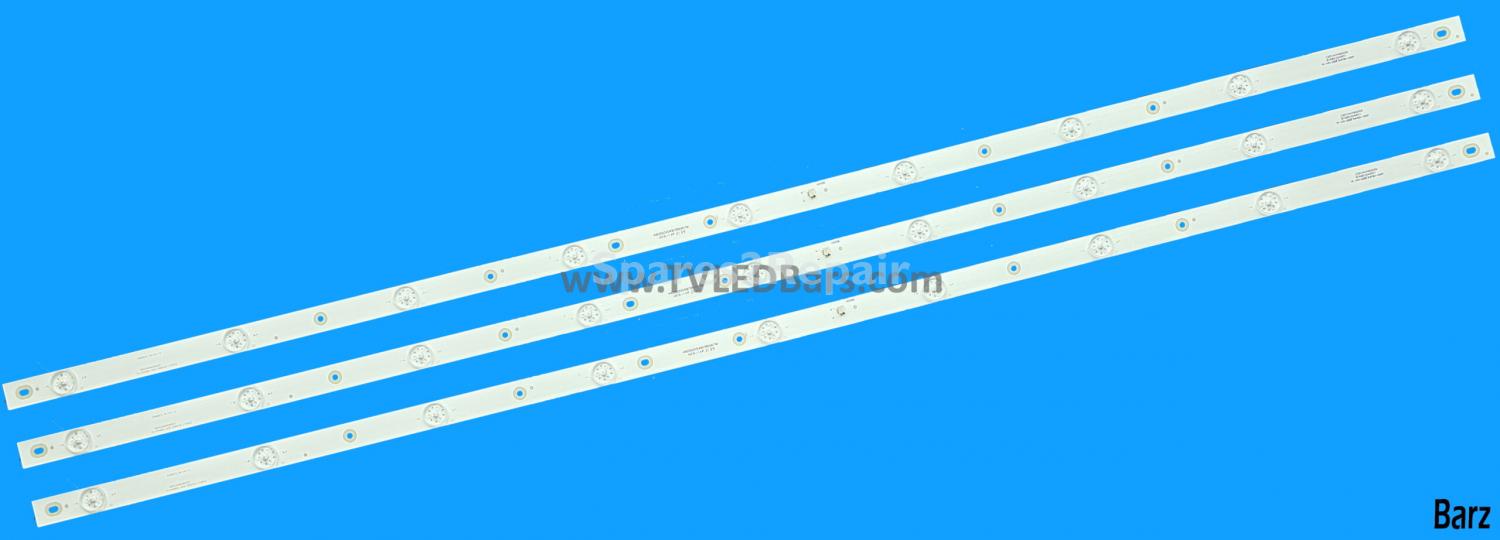 Haier LED Backlight Array Bauhn B49-64UHDF 49" CN49DX7280 K49EM3030T040964J-REV 1.1 3pcs
