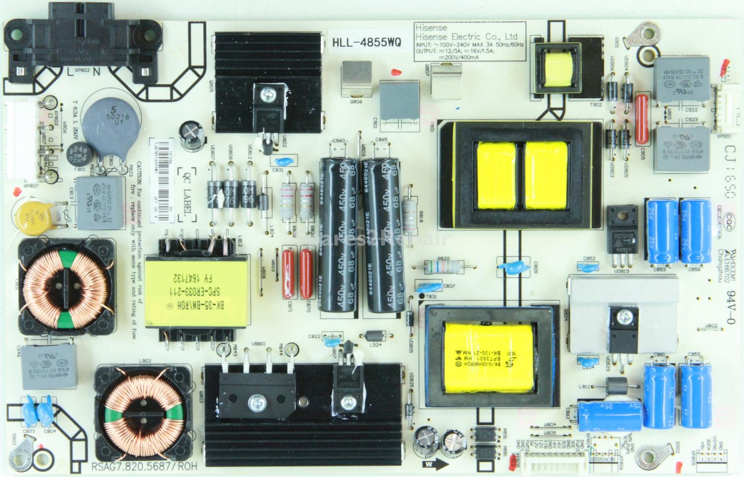 Hisense H49M3000 - Power Supply - HLL-4855WQ - TJ878516CP5W1 - RSAG7.820.5687/ROH - CQC13134095636