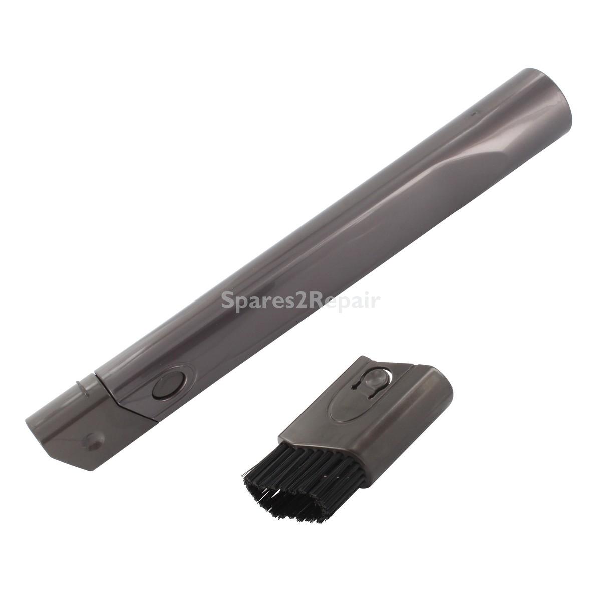 Universal Extendable Steel Coloured Flexible Crevice Tool with Detachable Dusting Brush (32mm, 295mm - 465mm)