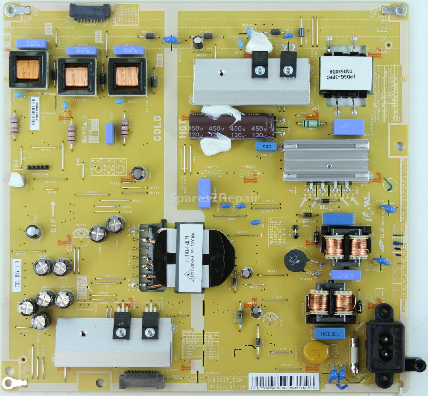 Samsung UE40H6400AK - PSU - BN44-00709A - Rev 1.4 - PSLF141X06A - L48X1T_ESM