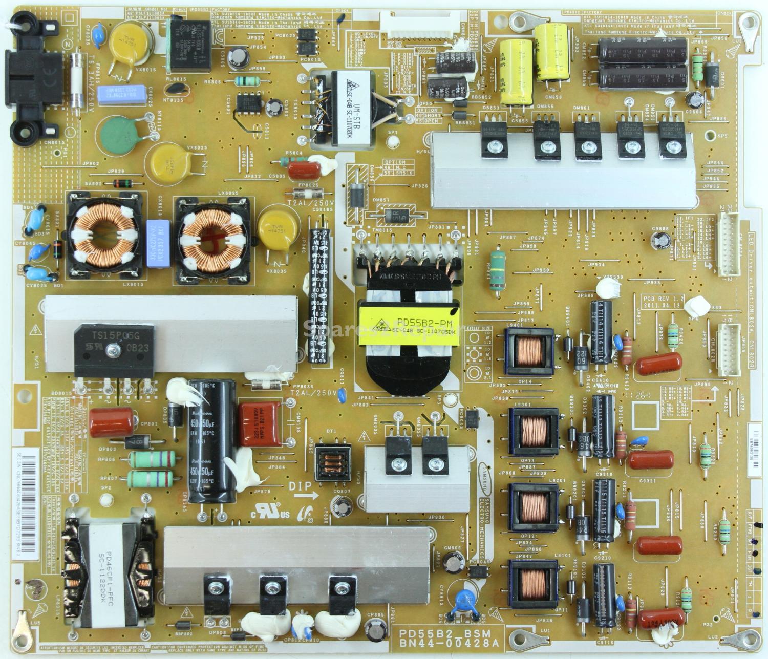 Samsung UE55D6530 - PSU - BN44-00428A - REV1.2 - PD55B2-BSM