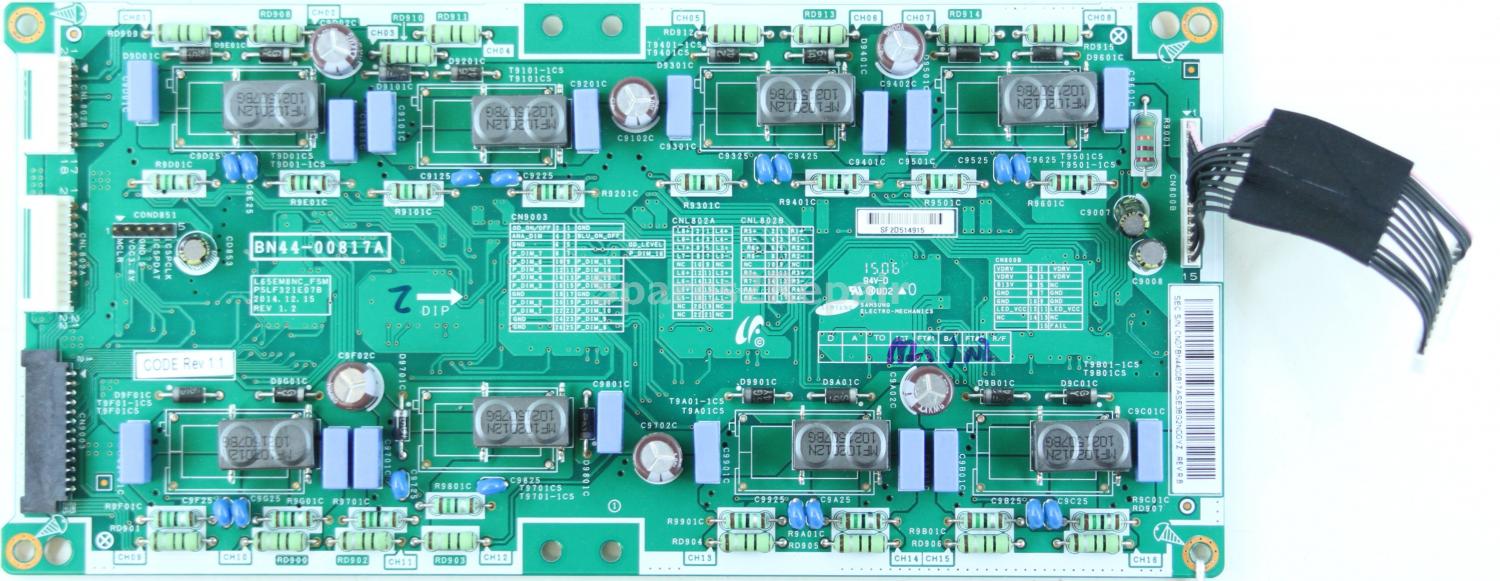 Samsung UE48JS9000 - LED Driver Board - BN44-00817A REV 1.2 - PSLF321E07B - L65EM8NC-FSM - CODE Rev 1.1