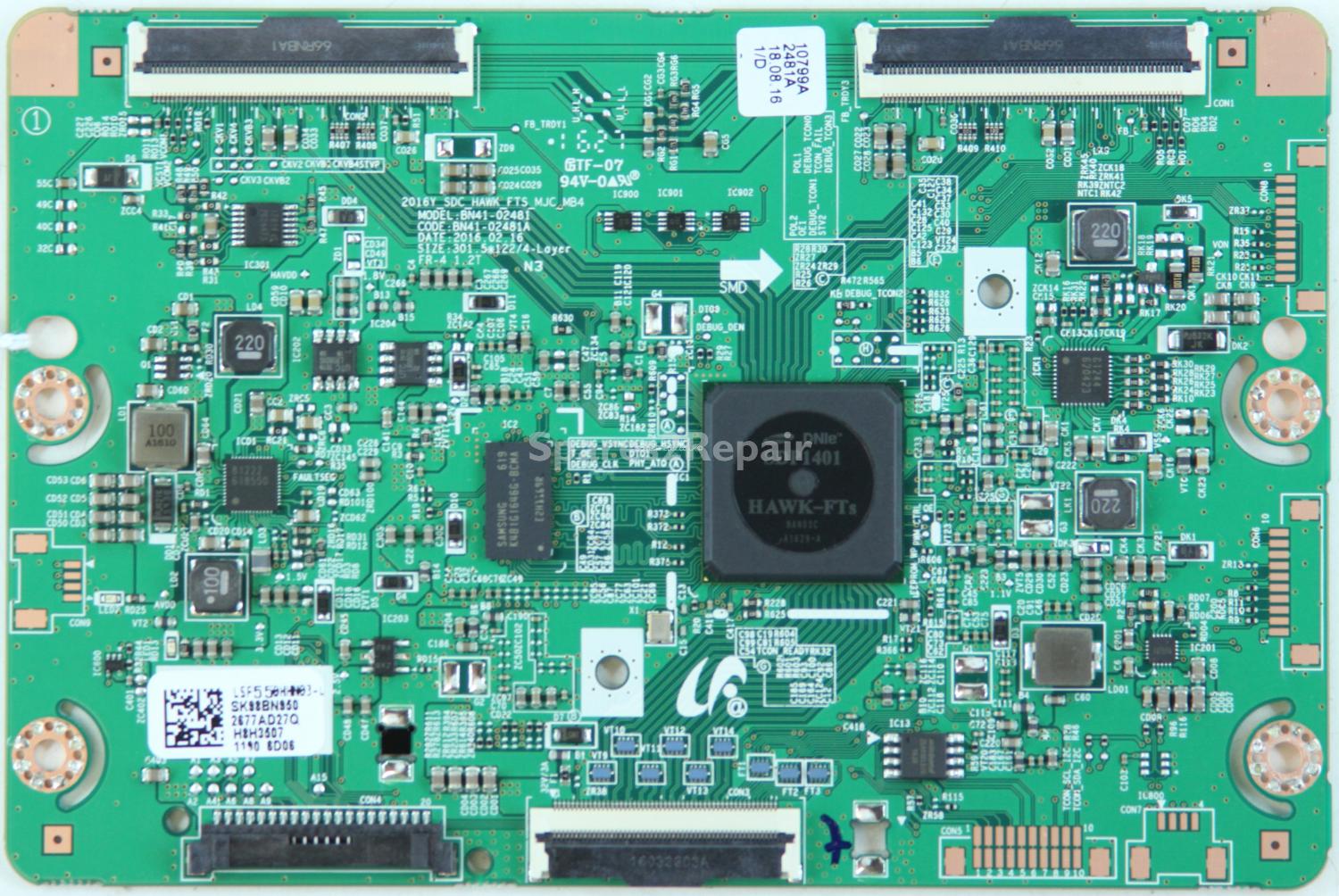 Samsung UE55K6300AK - T-Con - BN95-02677A - BN41-02481A - BN97-10799A - 2016Y_SDC_HAWK_FTS_MJC_MB4