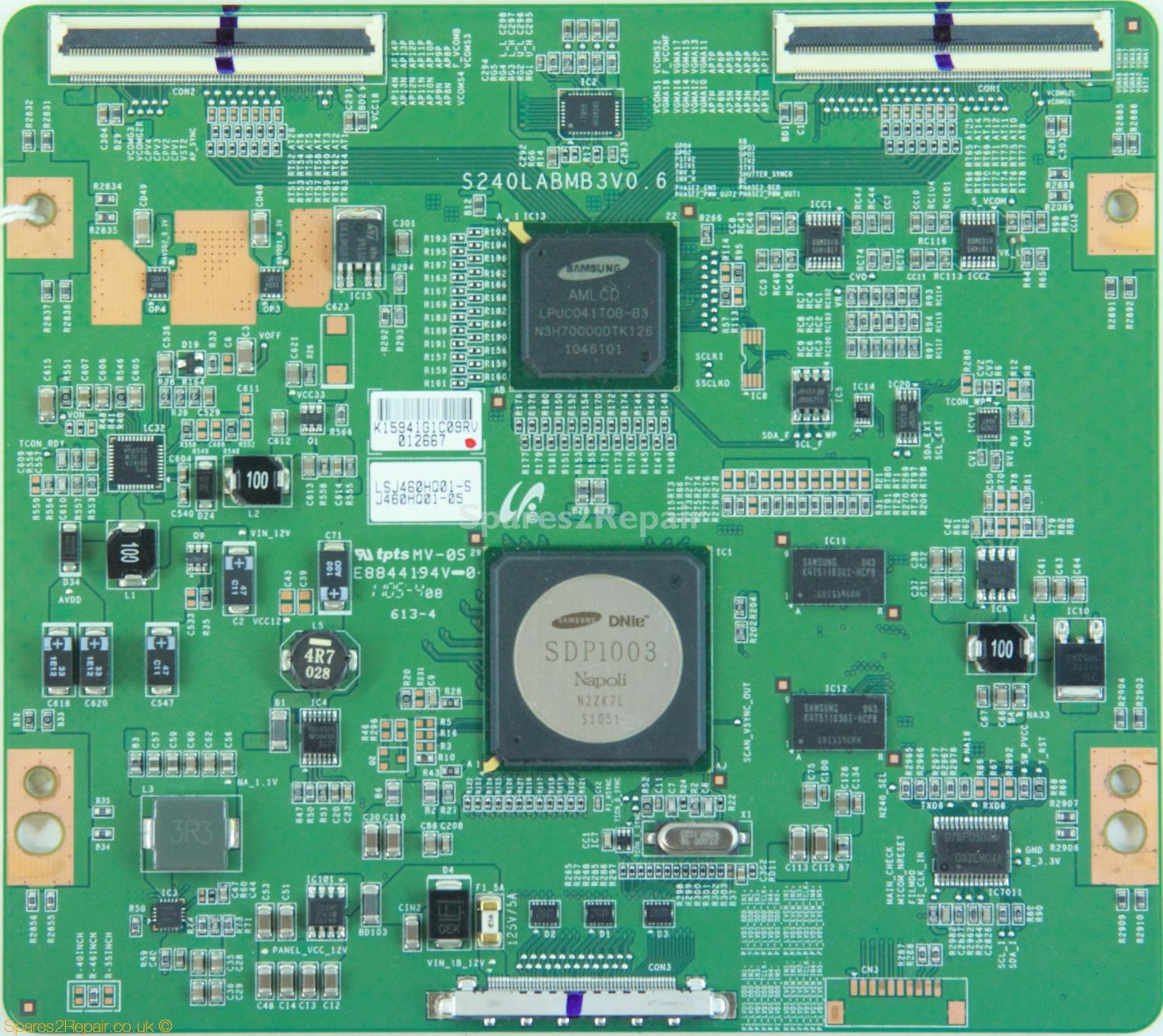 Samsung UE46D7000LU - T-Con - LJ94-15941G - LSJ460HQ01-S - S240LABMB3V0.7
