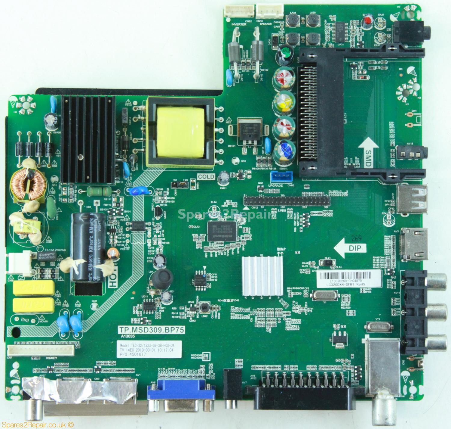 Technika 32-E251 - Main AV - L13020269 - TP.MSD309.BP75 - LC320DXN-SFR1 - 4501677